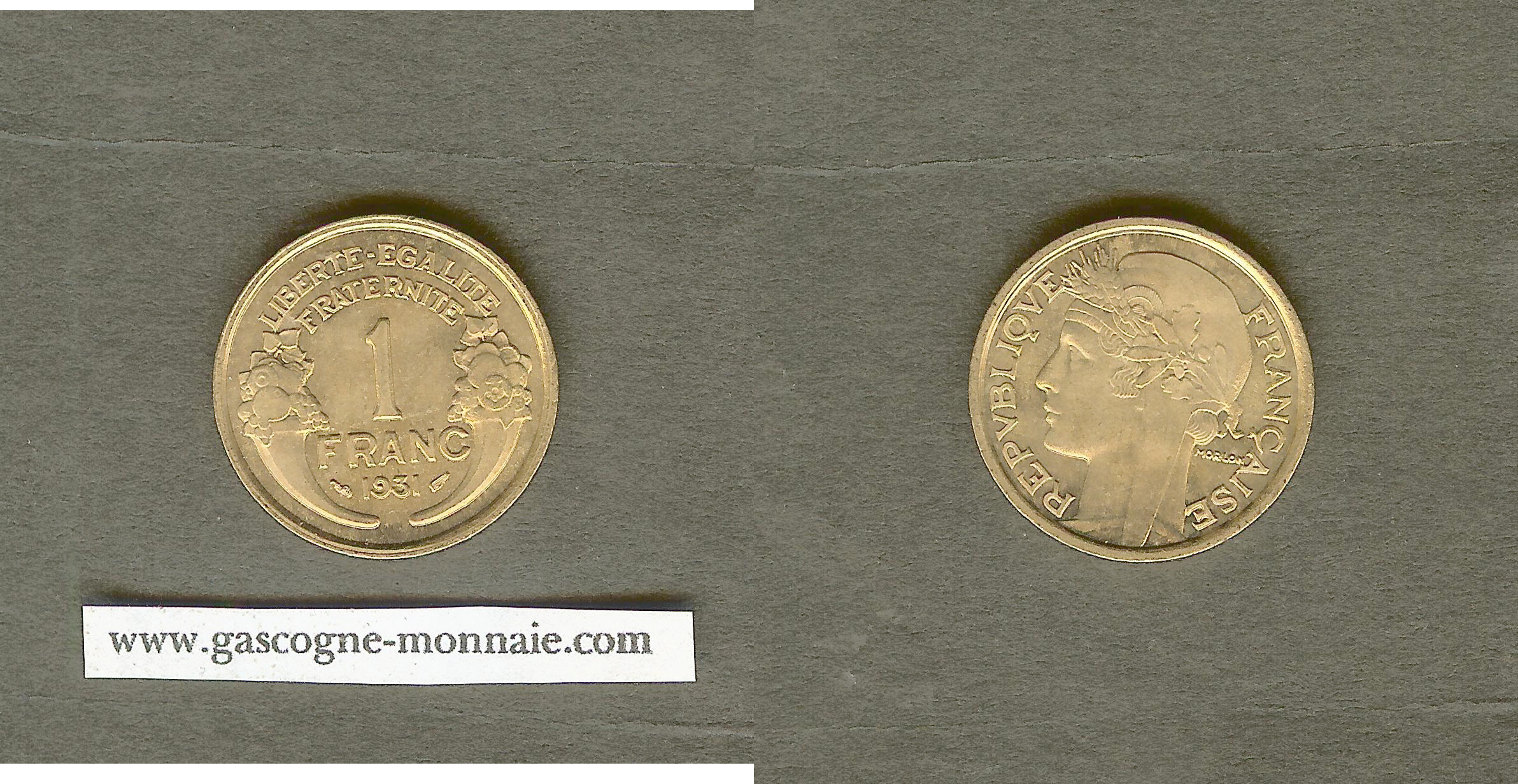 1 franc Morlon 1931 Paris FDC